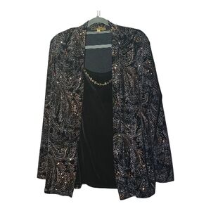 Chic Brown and Gold Paisley Women's Blouse